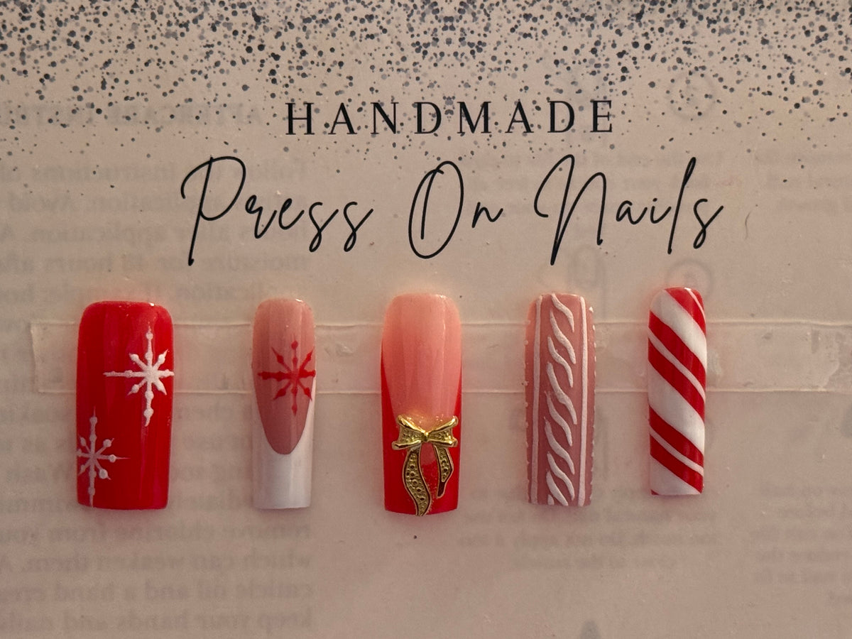 Christmas Press-On Nails β Perfectly Festive, Effortlessly Fly πβ¨