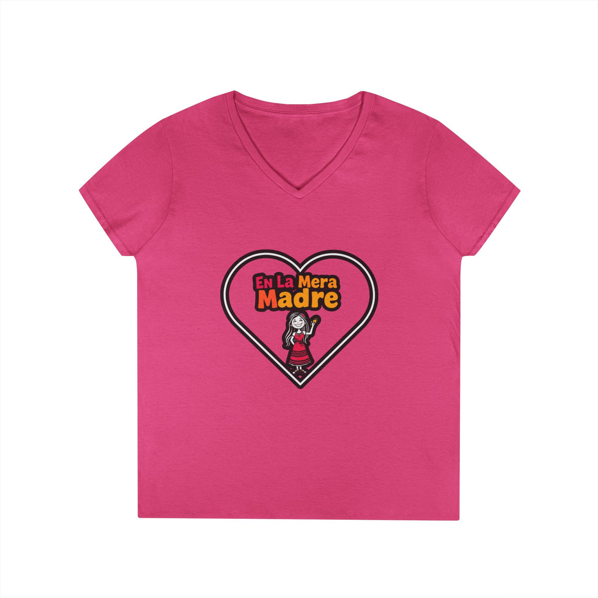 Mama V-Neck T-Shirt - En La Mera Madre Design