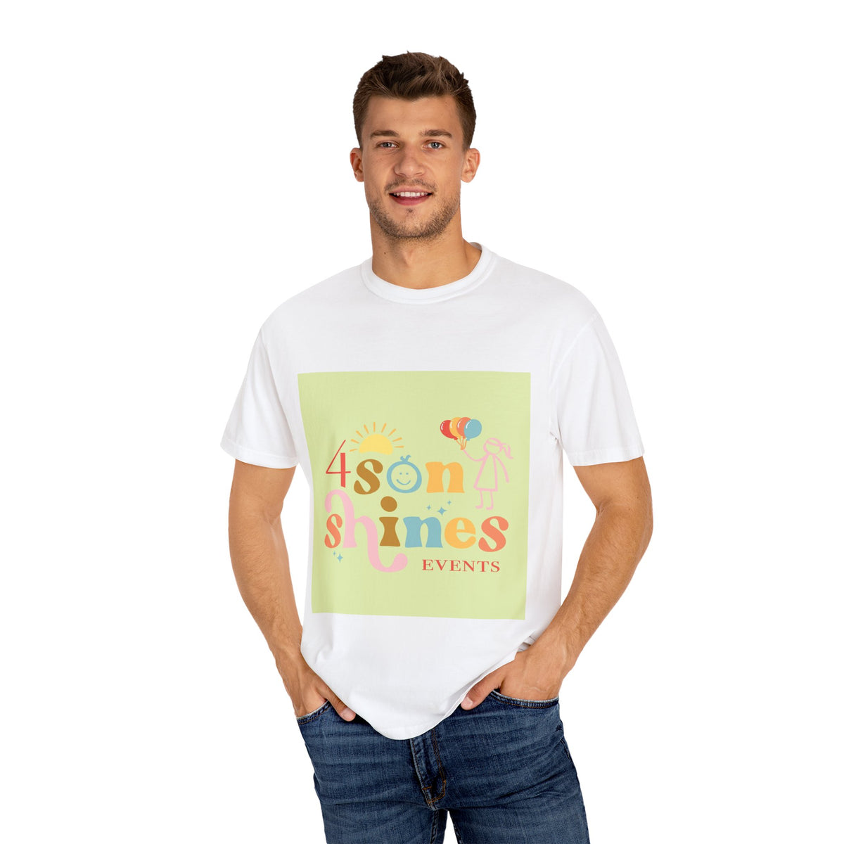 4 SonShines Events T-Shirt for Celebrations, Summer Festivities, Fun Gatherings, Family Reunions, Lightweight Fashion