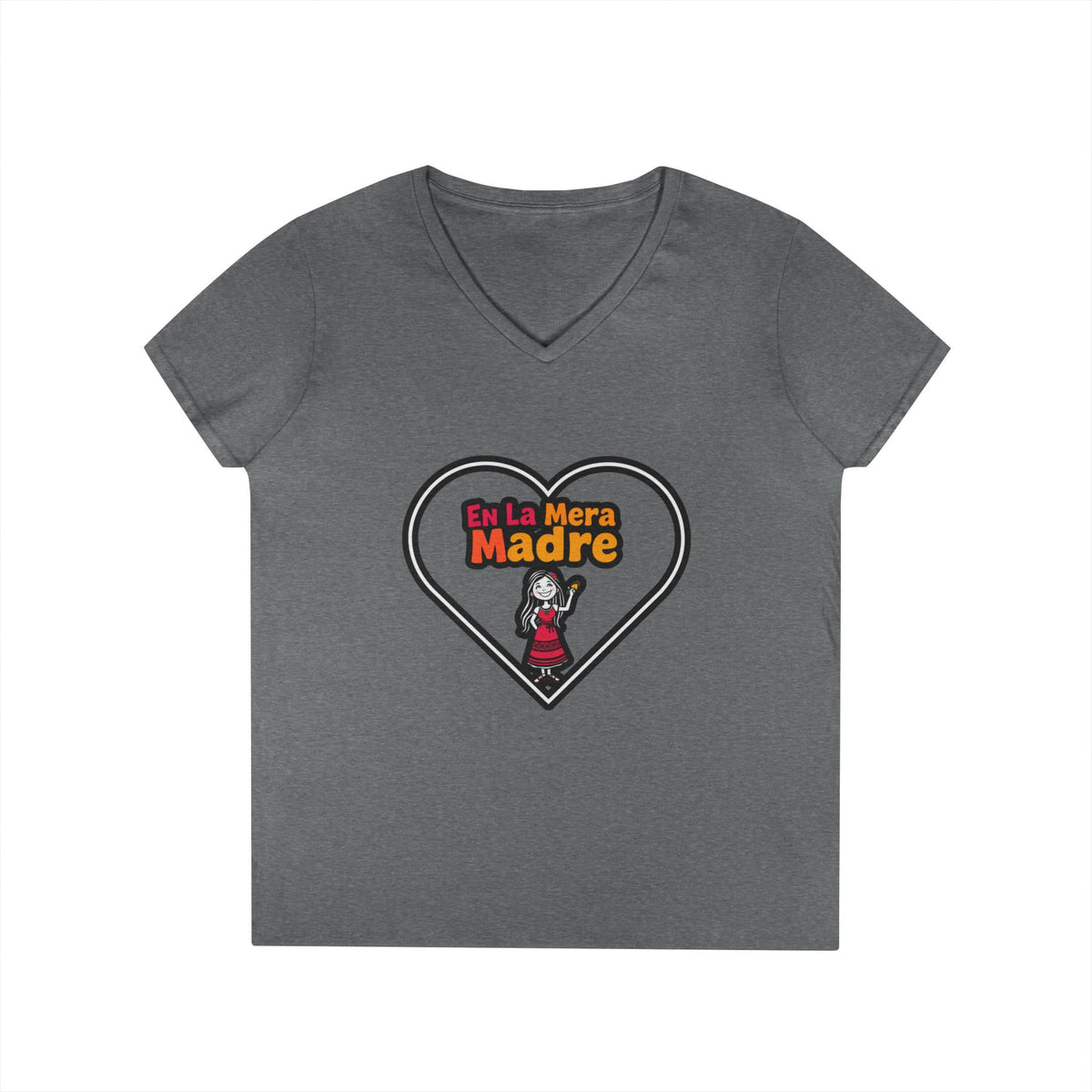 Mama V-Neck T-Shirt - En La Mera Madre Design