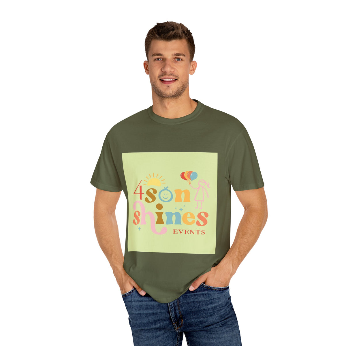 4 SonShines Events T-Shirt for Celebrations, Summer Festivities, Fun Gatherings, Family Reunions, Lightweight Fashion