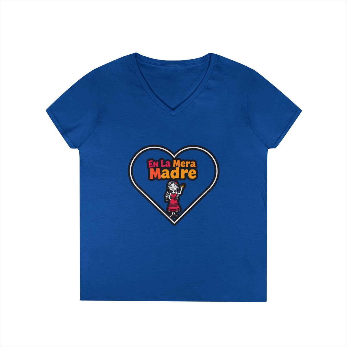 Mama V-Neck T-Shirt - En La Mera Madre Design
