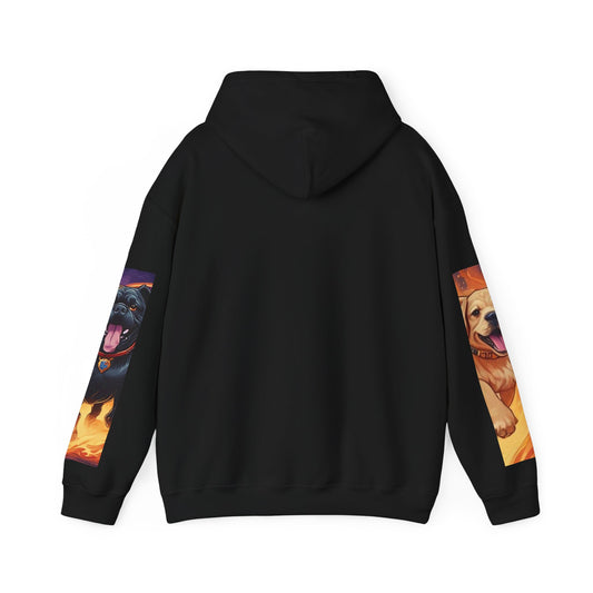 Bold Dog Art Hoodie - Unisex Heavy Blend Sweatshirt, Gift for Dog Lovers, Cozy Casual Wear, Pet Owner Apparel