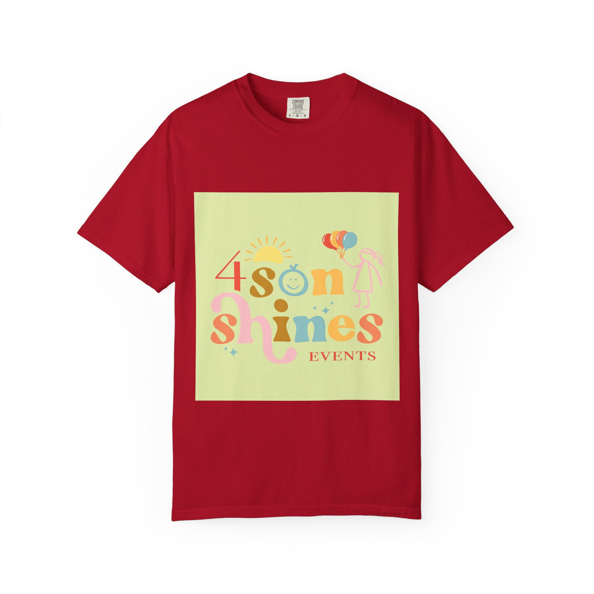 4 SonShines Events T-Shirt for Celebrations, Summer Festivities, Fun Gatherings, Family Reunions, Lightweight Fashion
