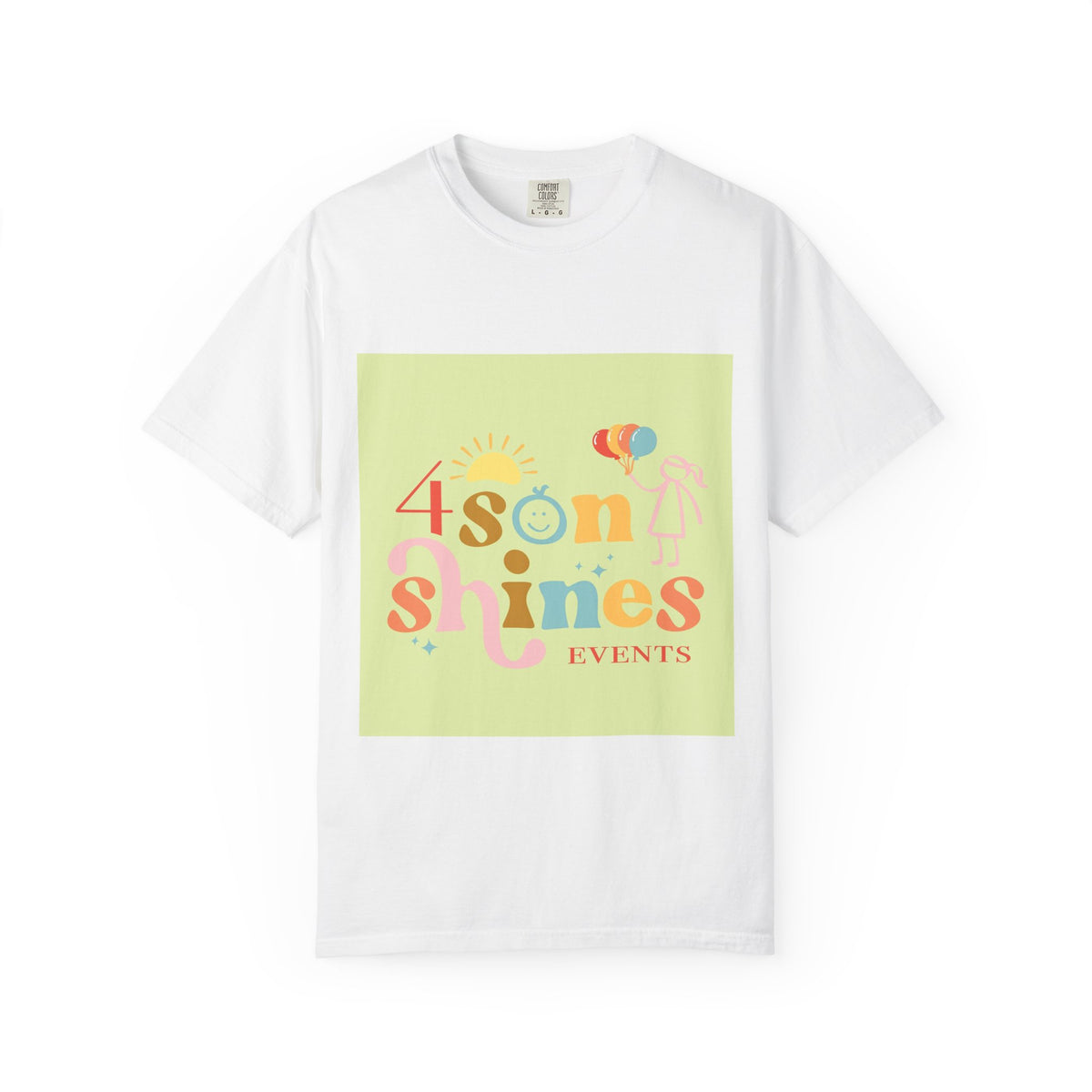 4 SonShines Events T-Shirt for Celebrations, Summer Festivities, Fun Gatherings, Family Reunions, Lightweight Fashion
