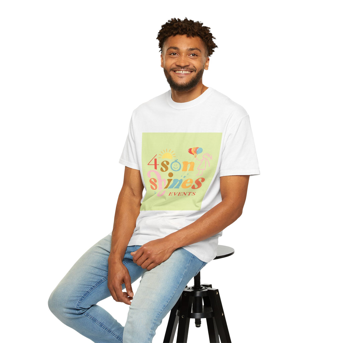 4 SonShines Events T-Shirt for Celebrations, Summer Festivities, Fun Gatherings, Family Reunions, Lightweight Fashion