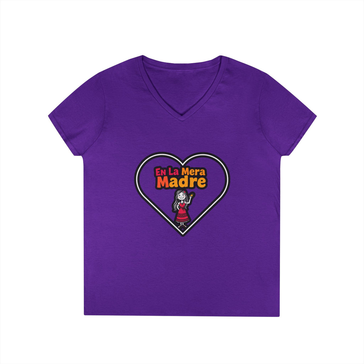 Mama V-Neck T-Shirt - En La Mera Madre Design