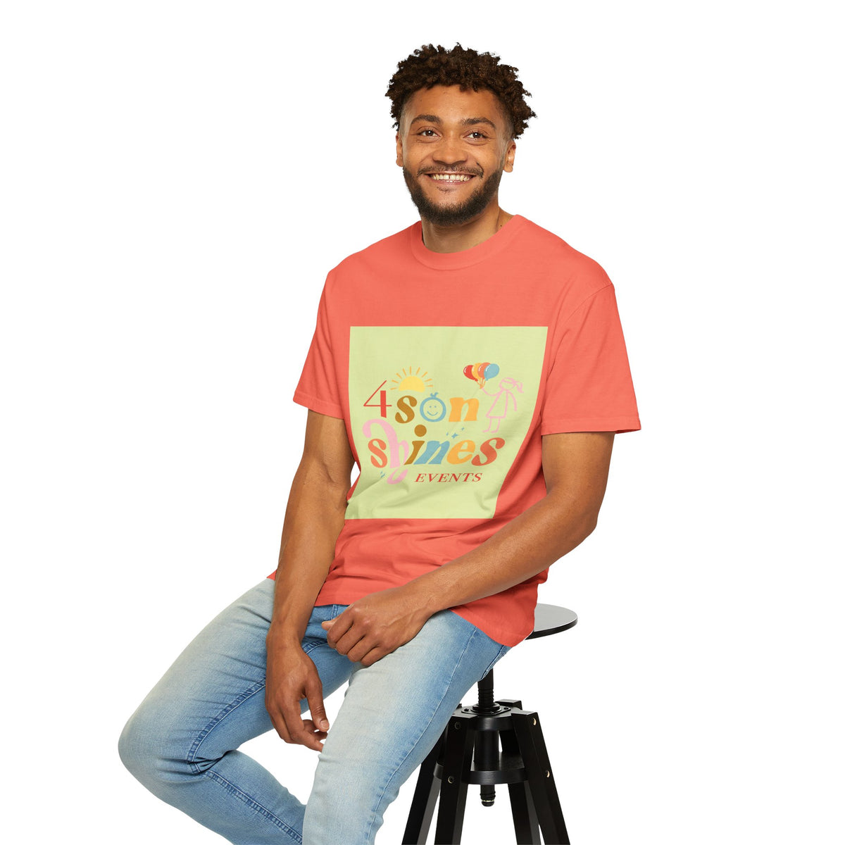 4 SonShines Events T-Shirt for Celebrations, Summer Festivities, Fun Gatherings, Family Reunions, Lightweight Fashion