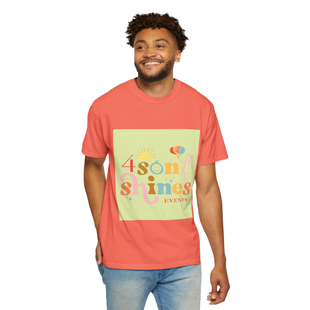 4 SonShines Events T-Shirt for Celebrations, Summer Festivities, Fun Gatherings, Family Reunions, Lightweight Fashion