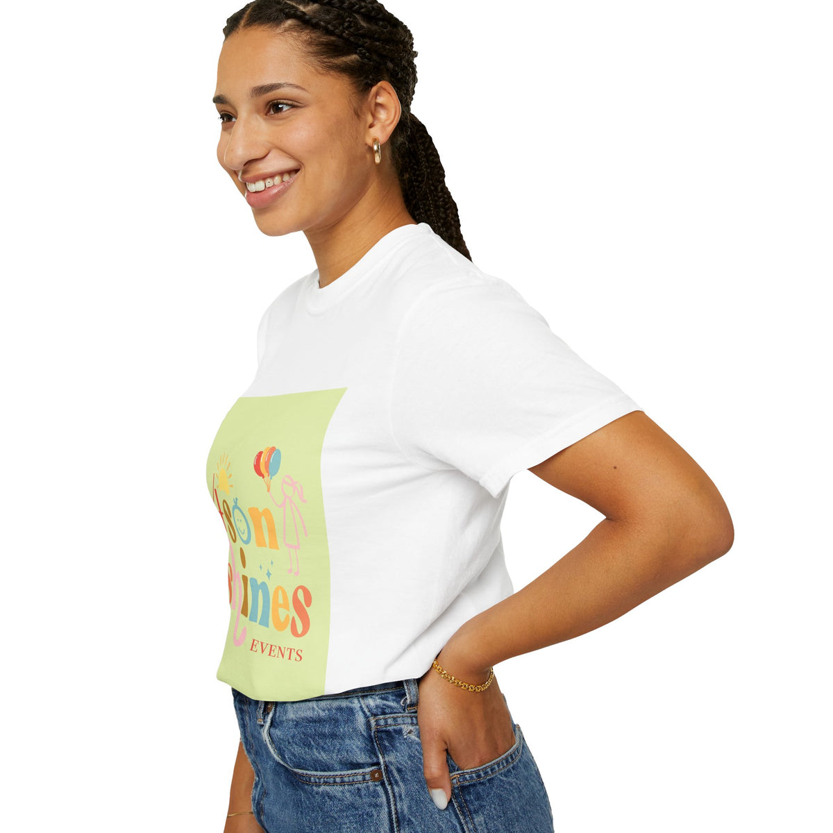 4 SonShines Events T-Shirt for Celebrations, Summer Festivities, Fun Gatherings, Family Reunions, Lightweight Fashion