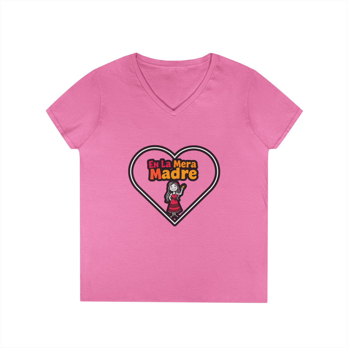 Mama V-Neck T-Shirt - En La Mera Madre Design
