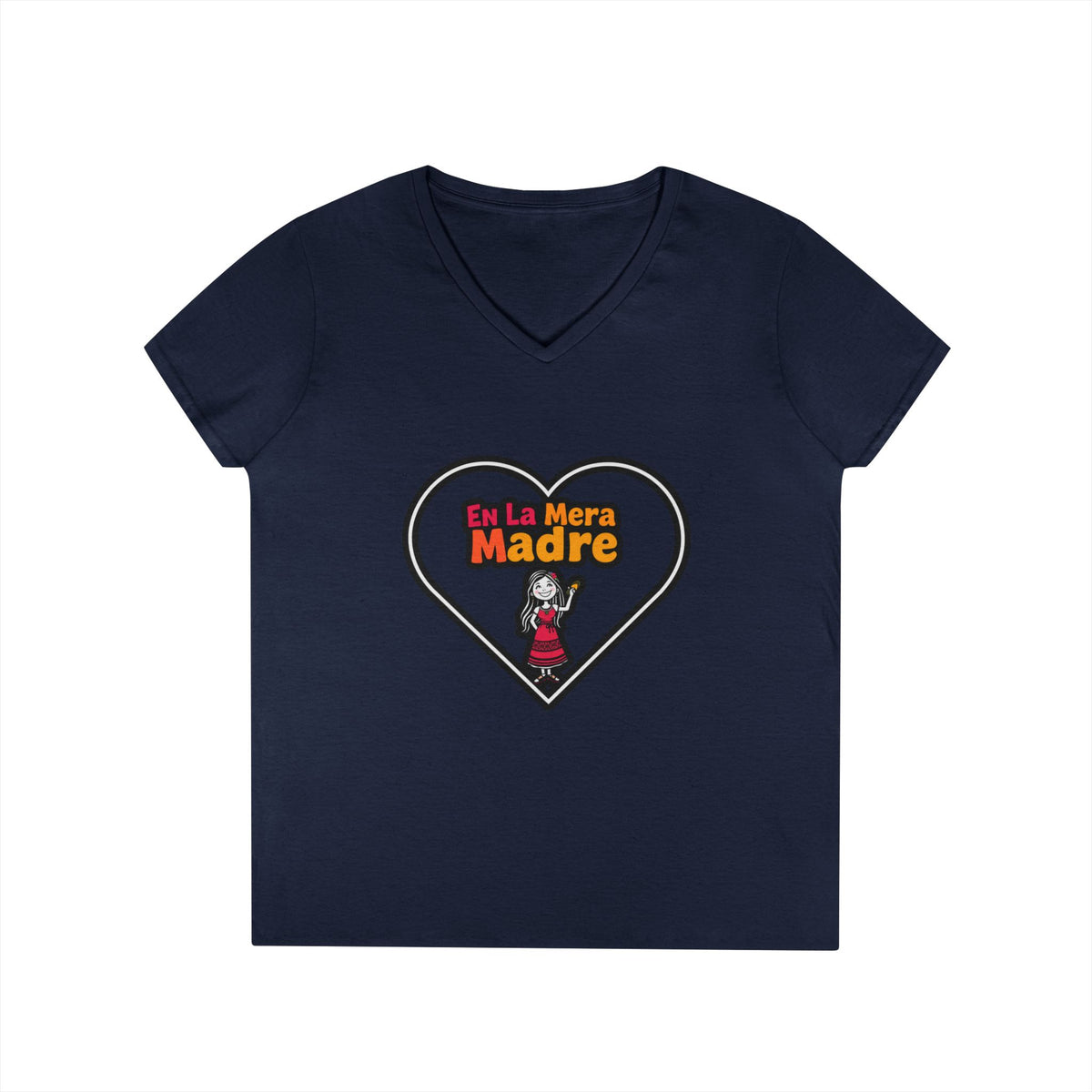 Mama V-Neck T-Shirt - En La Mera Madre Design
