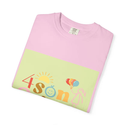 4 SonShines Events T-Shirt for Celebrations, Summer Festivities, Fun Gatherings, Family Reunions, Lightweight Fashion
