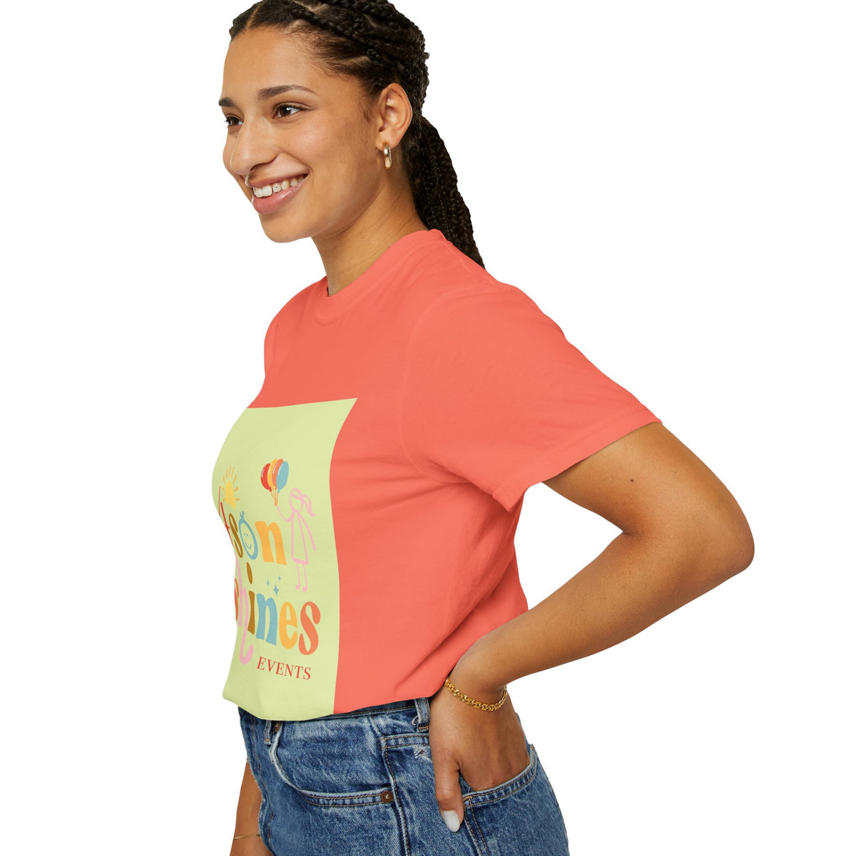 4 SonShines Events T-Shirt for Celebrations, Summer Festivities, Fun Gatherings, Family Reunions, Lightweight Fashion