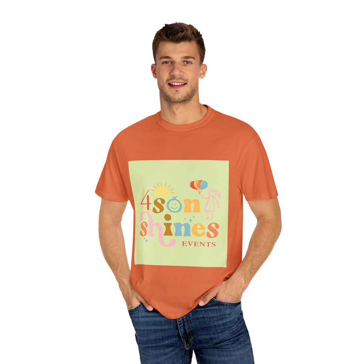 4 SonShines Events T-Shirt for Celebrations, Summer Festivities, Fun Gatherings, Family Reunions, Lightweight Fashion