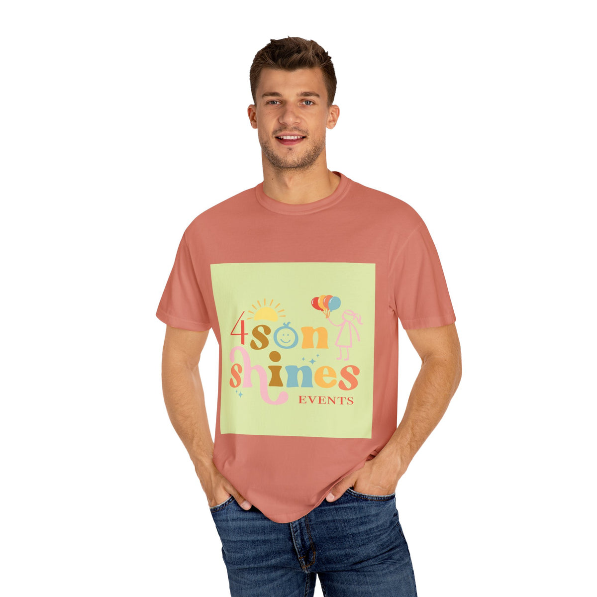 4 SonShines Events T-Shirt for Celebrations, Summer Festivities, Fun Gatherings, Family Reunions, Lightweight Fashion