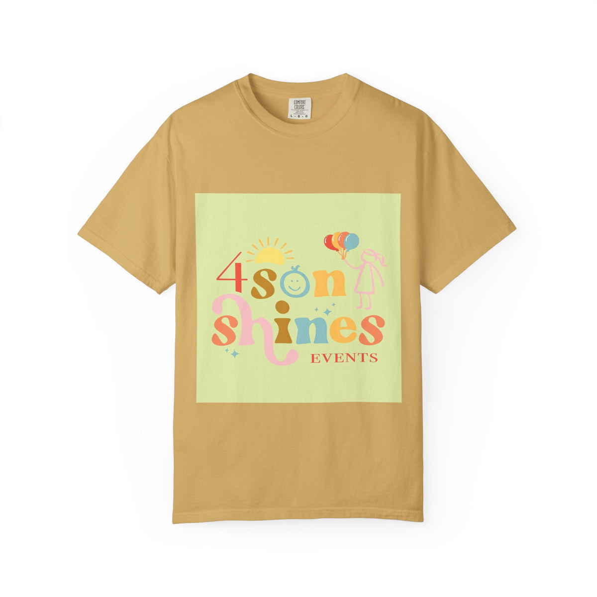4 SonShines Events T-Shirt for Celebrations, Summer Festivities, Fun Gatherings, Family Reunions, Lightweight Fashion