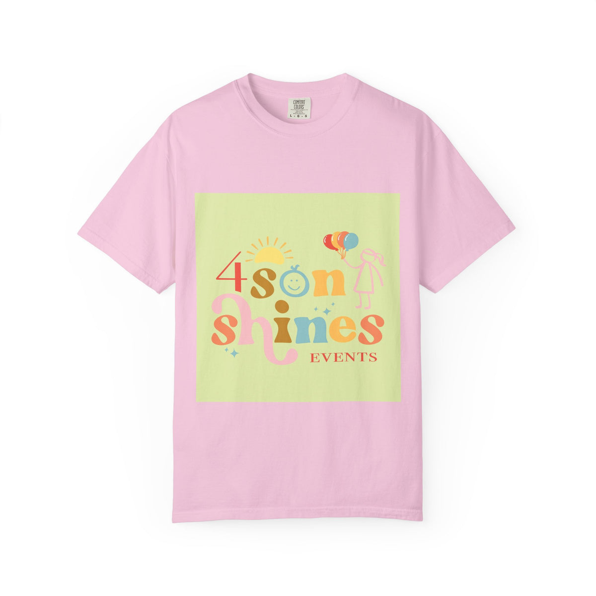 4 SonShines Events T-Shirt for Celebrations, Summer Festivities, Fun Gatherings, Family Reunions, Lightweight Fashion