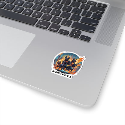 Dog Hero Kiss-Cut Stickers, Pet Lover Gift, Animal Rescue, Paw Print Decals, Cute Puppy Sticker Pack, Laptop Decor
