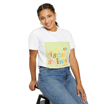 4 SonShines Events T-Shirt for Celebrations, Summer Festivities, Fun Gatherings, Family Reunions, Lightweight Fashion