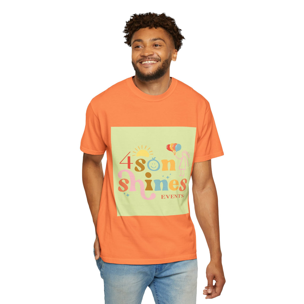 4 SonShines Events T-Shirt for Celebrations, Summer Festivities, Fun Gatherings, Family Reunions, Lightweight Fashion