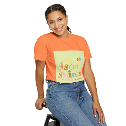 4 SonShines Events T-Shirt for Celebrations, Summer Festivities, Fun Gatherings, Family Reunions, Lightweight Fashion