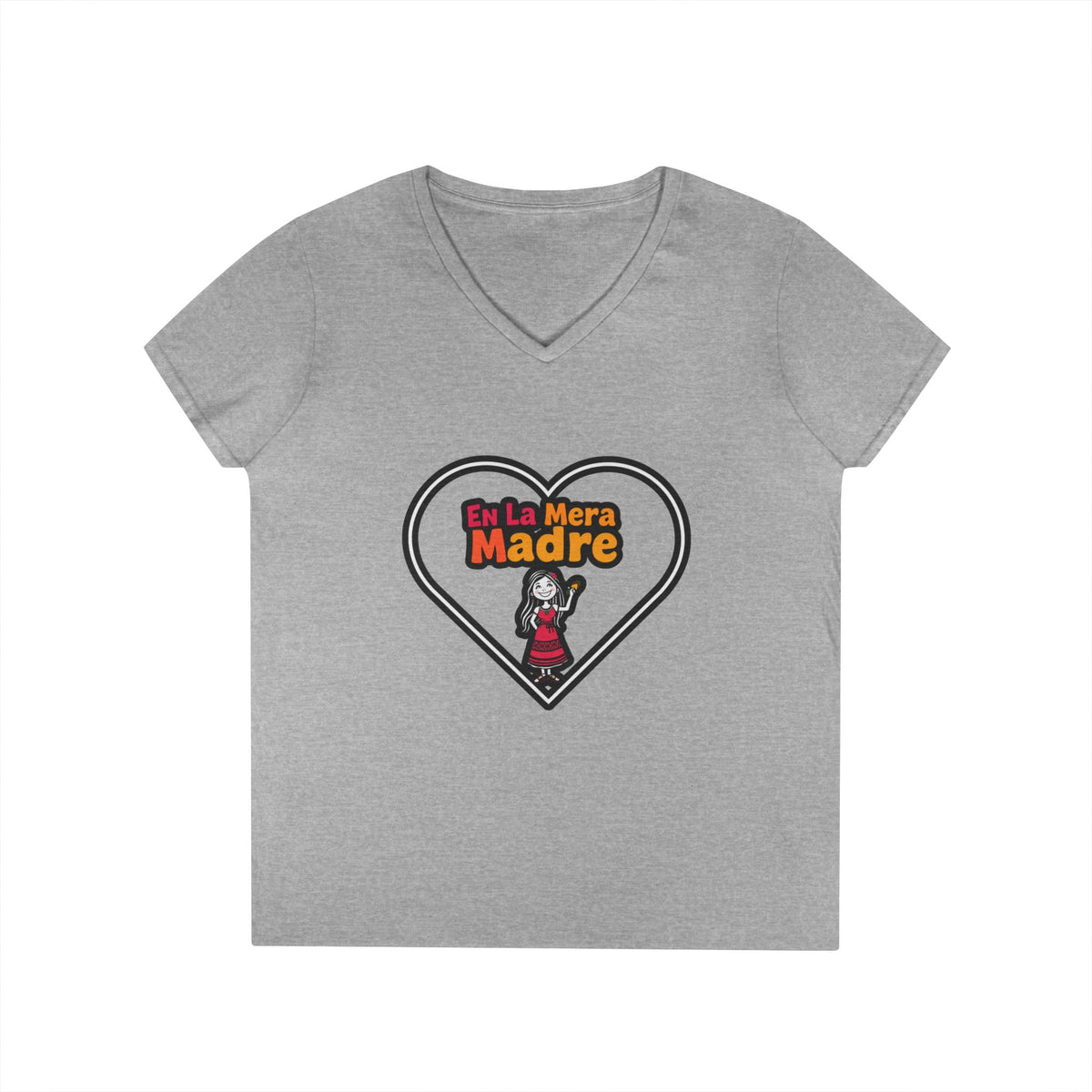 Mama V-Neck T-Shirt - En La Mera Madre Design