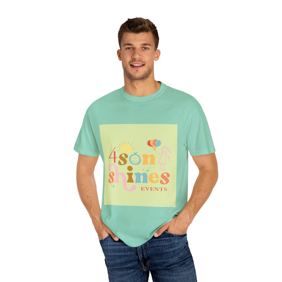 4 SonShines Events T-Shirt for Celebrations, Summer Festivities, Fun Gatherings, Family Reunions, Lightweight Fashion
